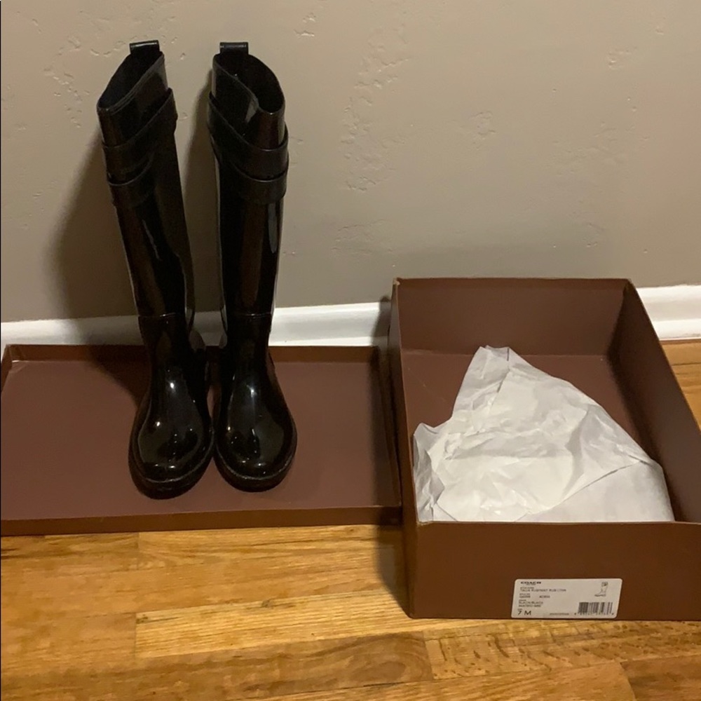 Coach rain boots